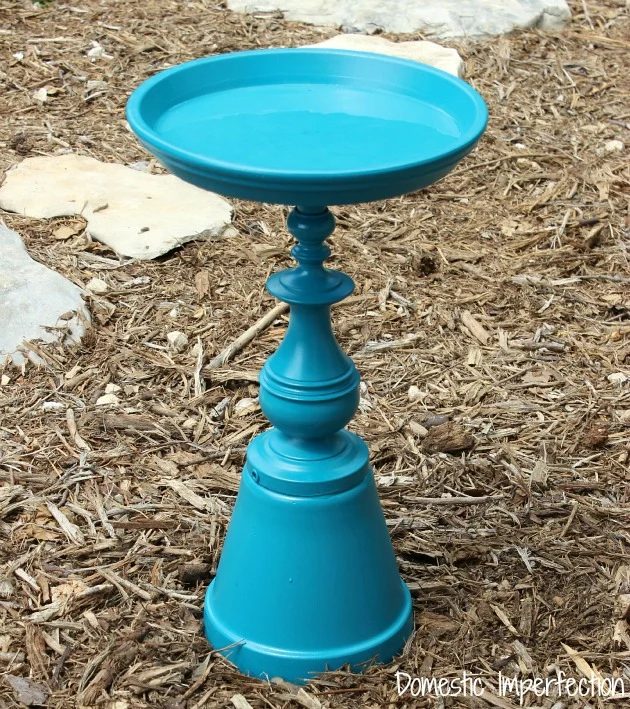 Table Leg Or Lamp Upcycled Bird Bath option