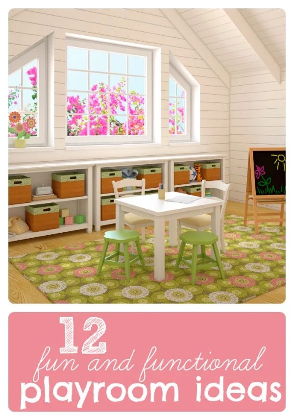 12 Fun and Functional Playroom options at tipsaholic.com