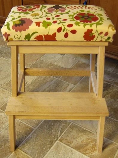 ikea bekvam stool method, removable cushion to make a seat