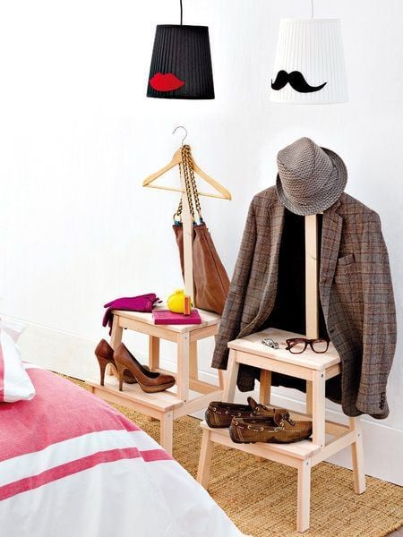 ikea bekvam stool method, clothes stand or valet stand