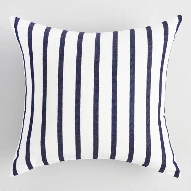 Farmhouse Bedroom 02 Stripe Pillow