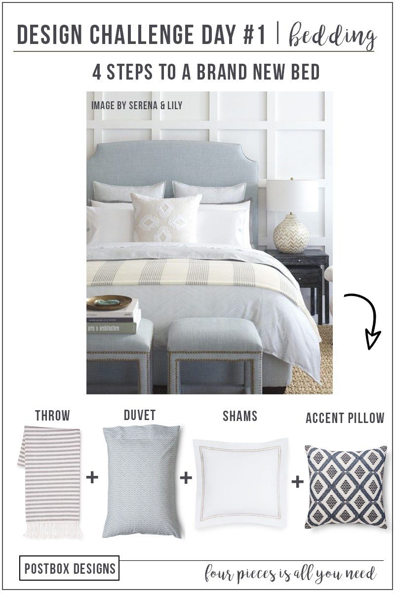 12 Items for a well fitted Farmhouse Style Bedroom by Postbox Designs E-Design