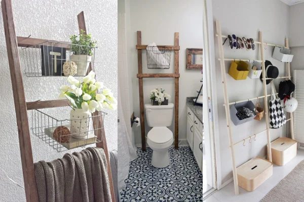12 More Wooden Ladder Decor and Storage options