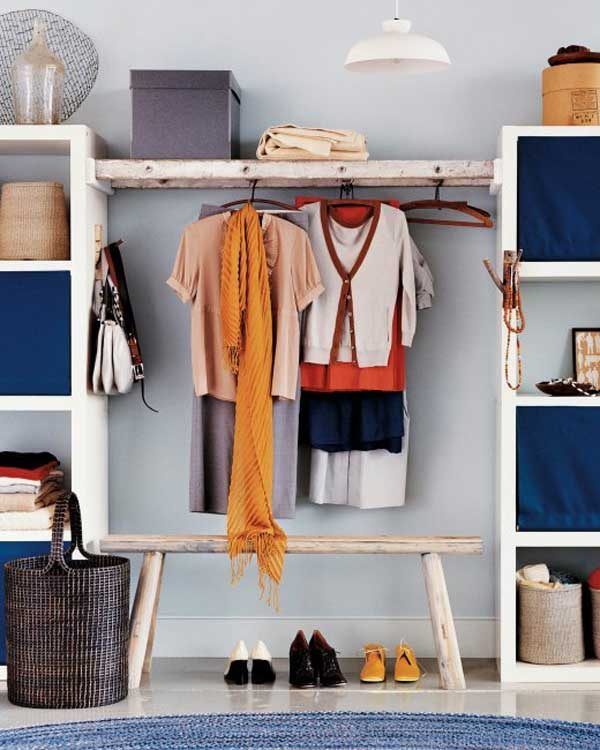Wooden Ladder Closet Hanging Organizer, Martha Stewart