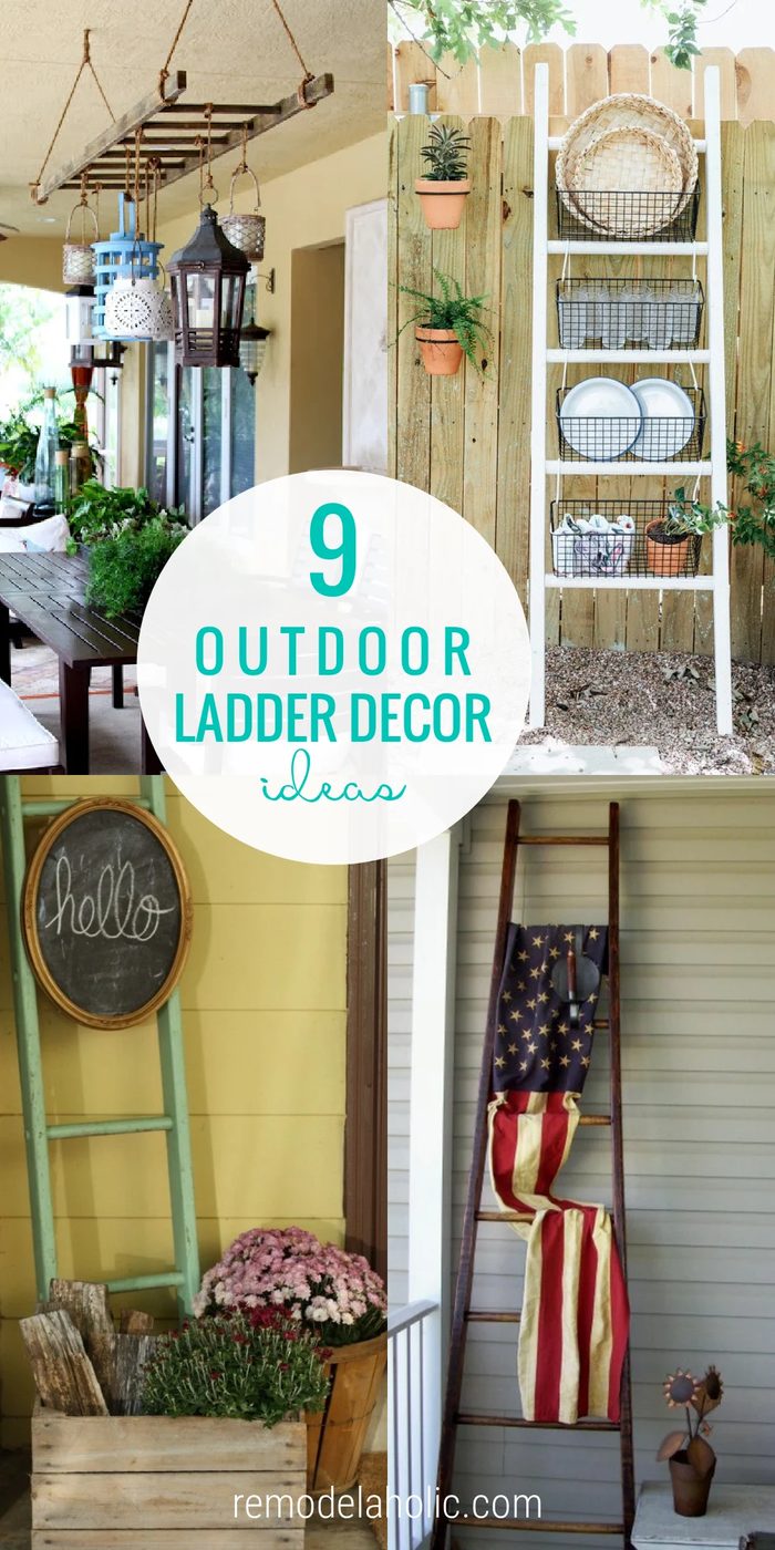 9 Outdoor Ladder Decor options For Porch Ladders And Vertical Planters Bekob