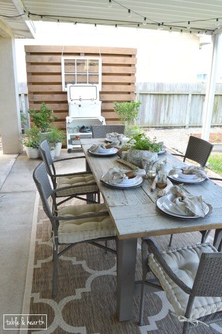reclaimed wood farmhouse table, Table and Hearth
