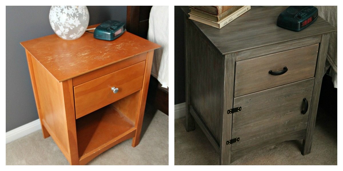 refinished night table using cerusing technique, Turtles and Tails