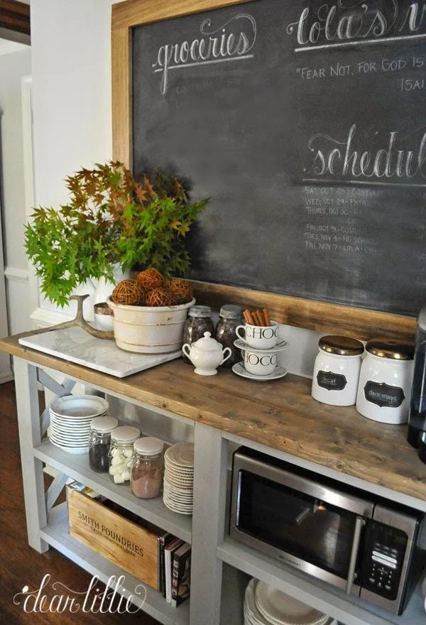 Love coffee? Create a fabulous coffee bar in your home! Here are 13 great options for an organized, functional, and striking home coffee bar! 13 options for a Home Coffee Bar via t