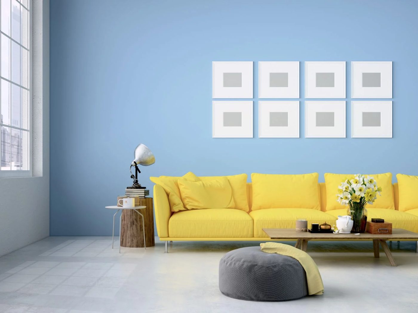 Sky Blue And Yellow