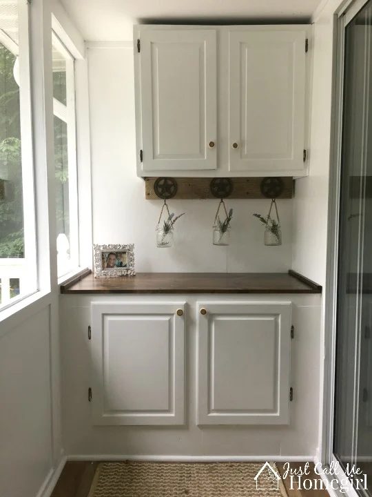 Sunroom Built In Cabinet White
