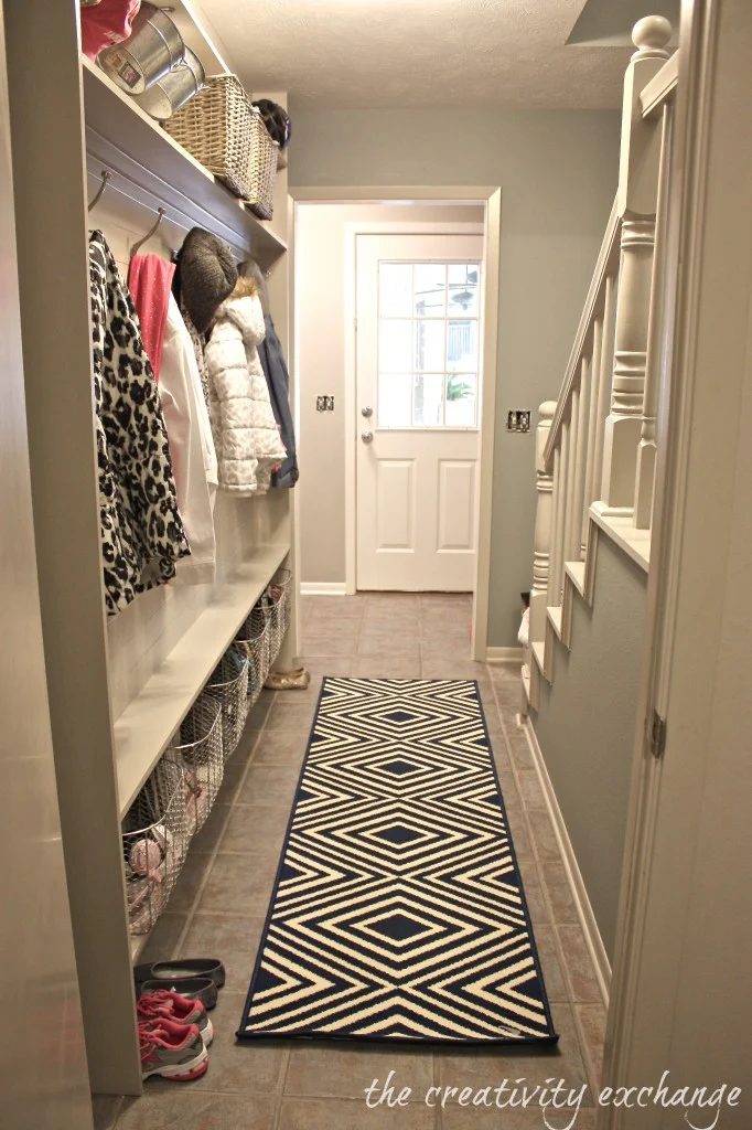 walkthrough For Framing A Narrow Hallway Built In Mudroom The Creativity Exchange 682x1024