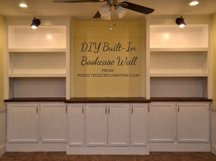 Handmade Built In Cabinets And Bookcase Wall Finished