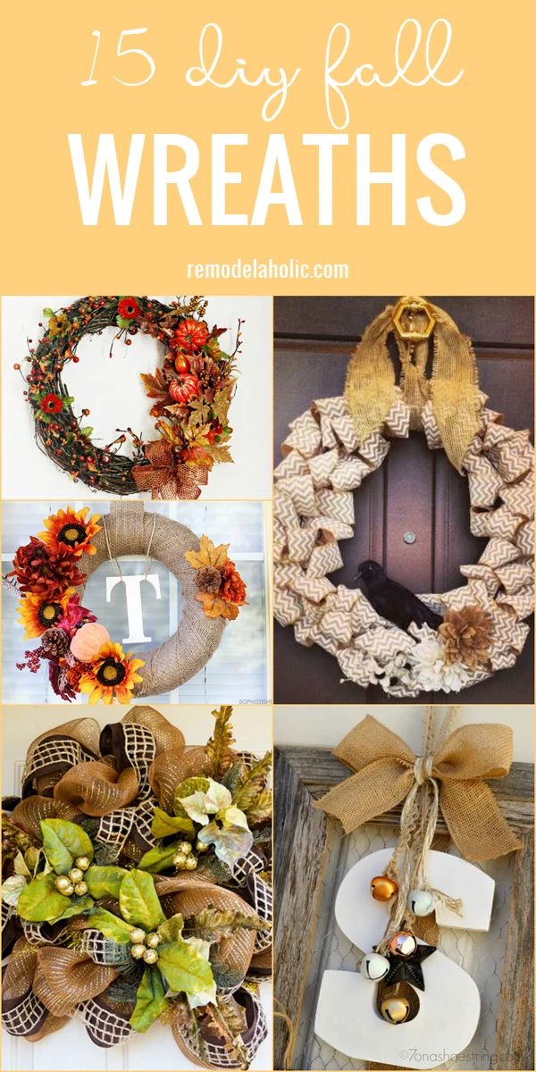 A wreath is a fall porch essential. Want a new and fresh look? Try one of these 15 Handmade Fall Wreaths featured on Bekob.com
