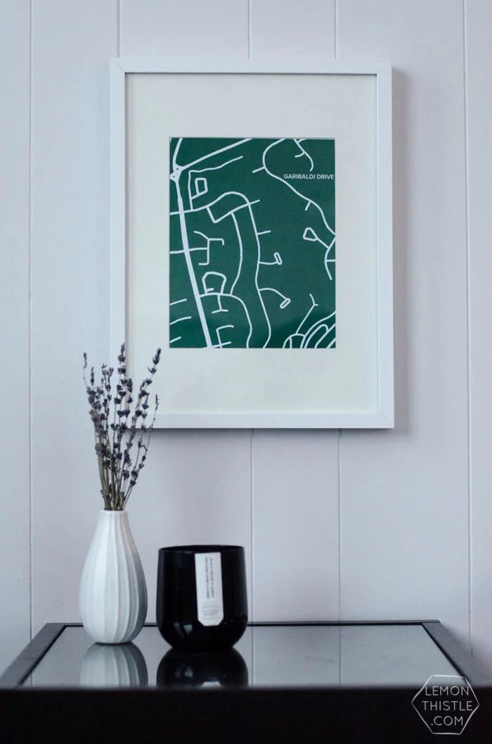 Handmade Custom Street Map Wall Art
