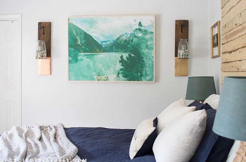 How to Create Large Scale Watercolor Wall Art by Upcycled Treasures for Bekob