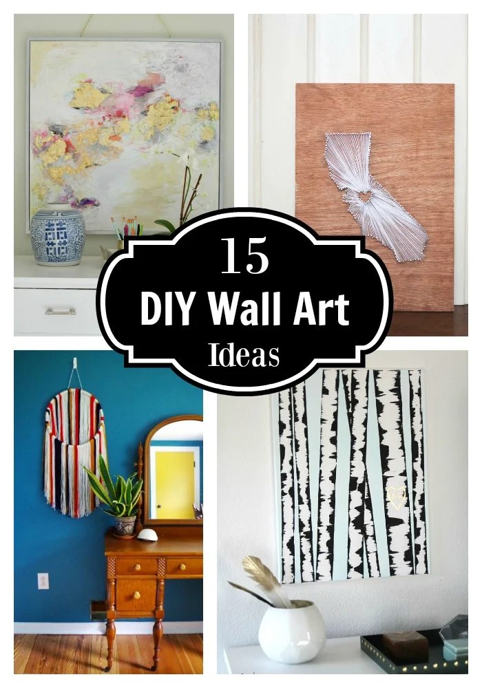 Try your hand at creating your very own Handmade wall art with these 15+ options and tutorials! Love the watercolors!