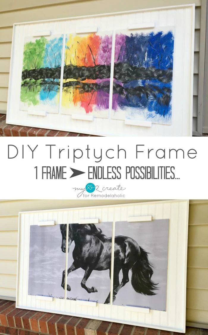 Handmade triptych frame
