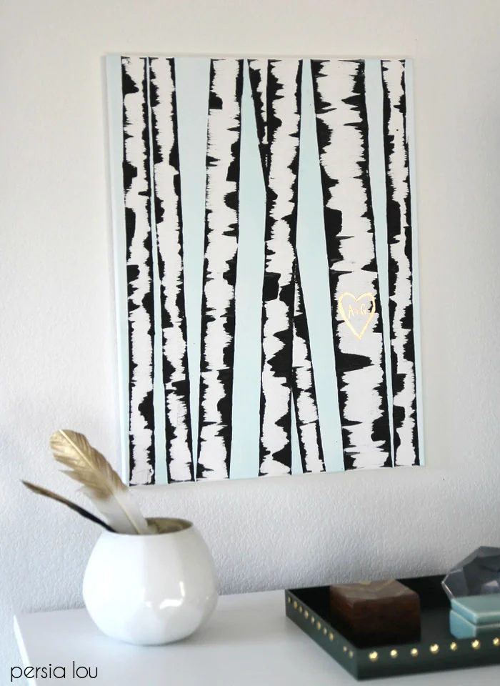This birch tree painting is so much easier than it looks! Handmade walkthrough