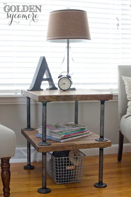 Metal plumbing pipes can be used to build many memorable things, from a clothes rack to a canopy bed! 15 Fabulous Handmade Plumbing Pipe Projects via tipsaholic.com #plumbingpipe #