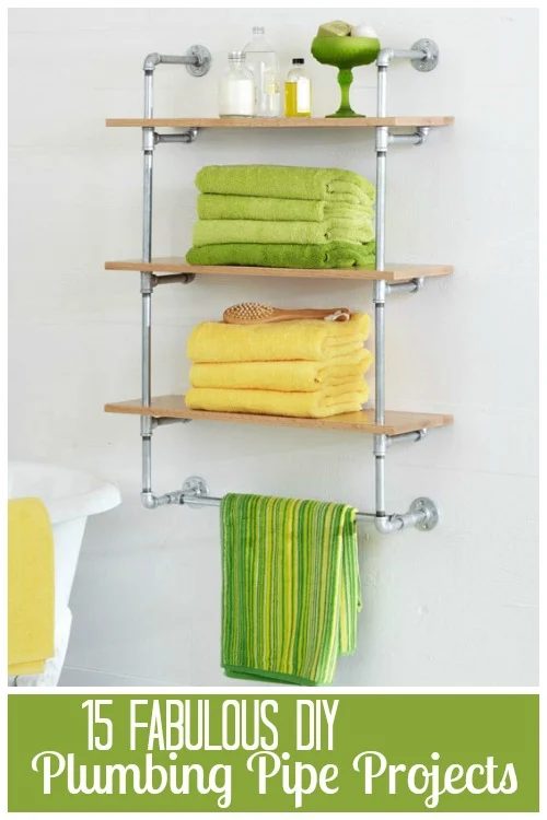 Metal plumbing pipes can be used to build many memorable things, from a clothes rack to a canopy bed! 15 Fabulous Handmade Plumbing Pipe Projects via tipsaholic.com #plumbingpipe #