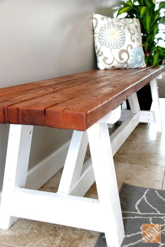 Fixer Upper Handmade Farmhouse Bench_The Creative Mom