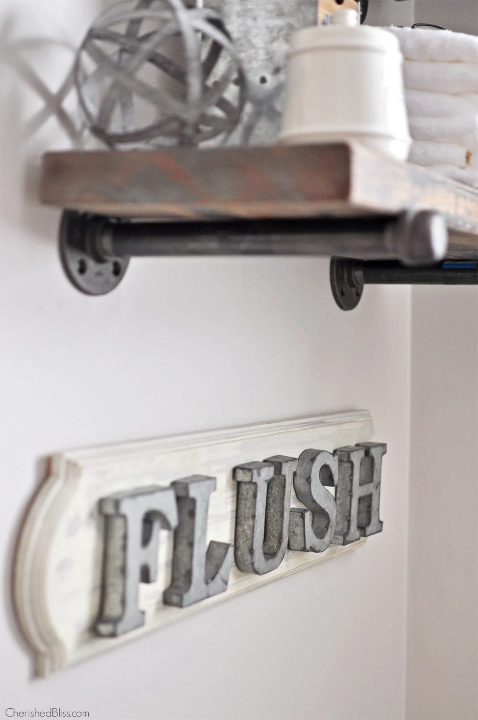 Fixer Upper Handmade Industrial Farmhouse Bathroom Sign