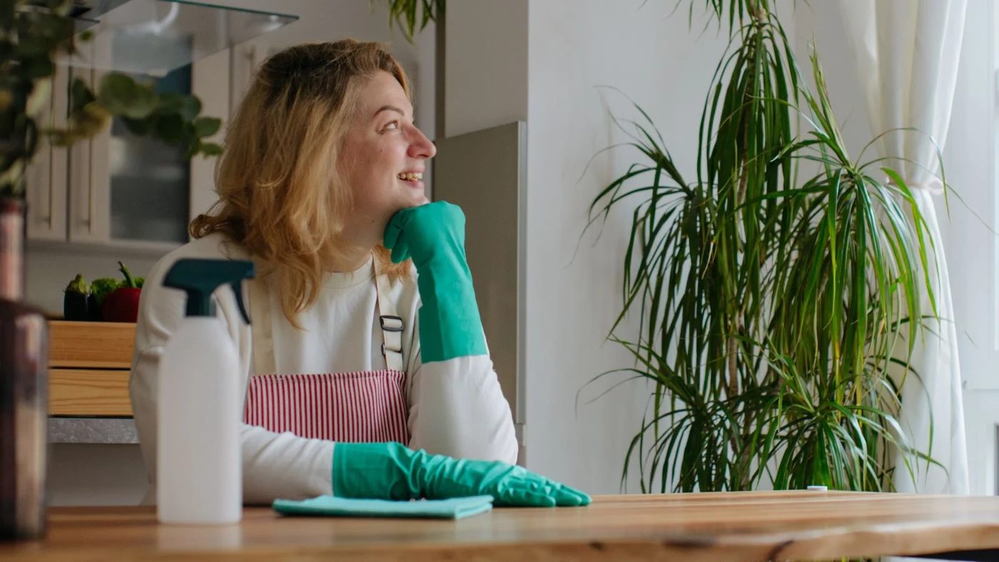 Woman After Cleaning