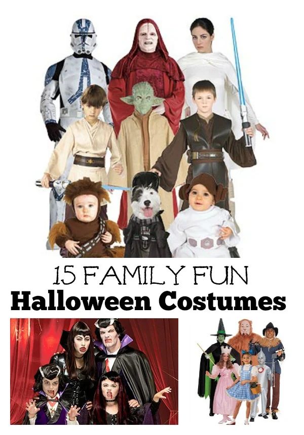 Make Halloween a family affair this year. Dress up in a group themed costume. look at these great options from tipsaholic.com. 15 Family Fun Halloween Costumes. #halloween #costume