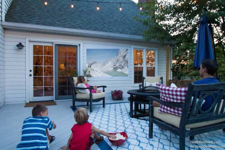 straightforward Handmade Outdoor Movie Screen