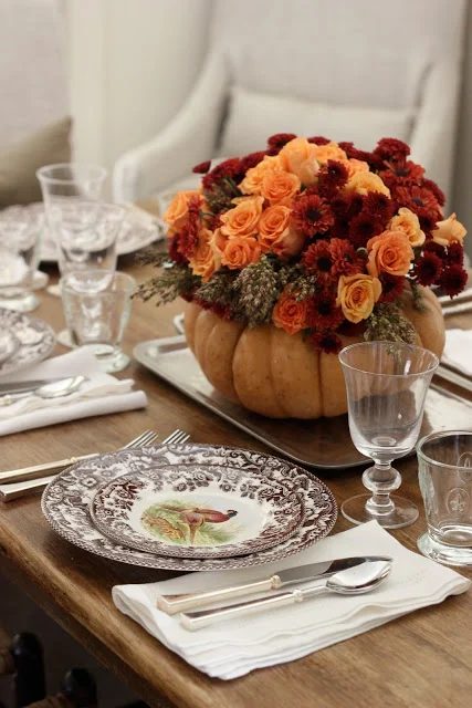 Diy Pumpkin Vase Thanksgiving Centerpiece Ask Anna Bekob