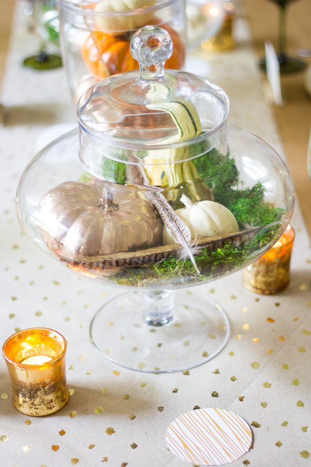 Apothecary Jar Thanksgiving Centerpiece Design Improvised Bekob
