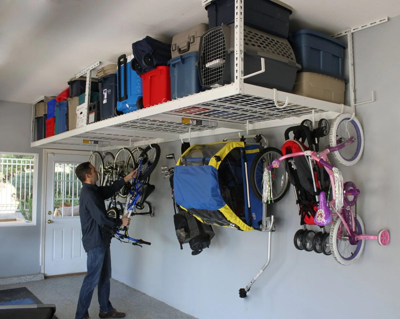 overhead storage rack