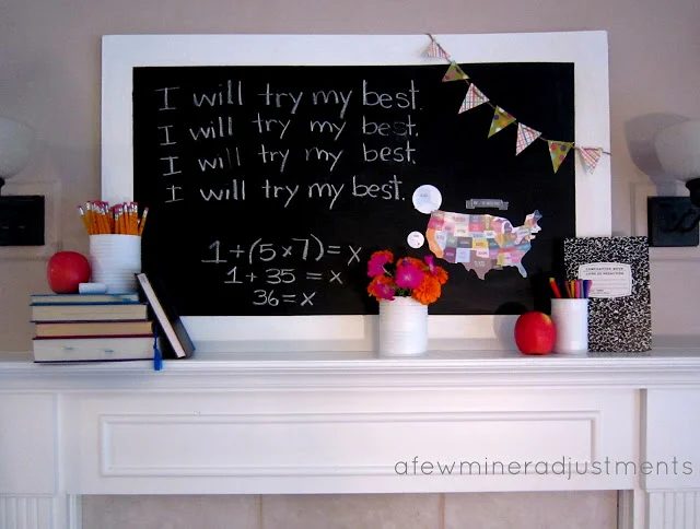 15+ Creative Back to School Mantels
