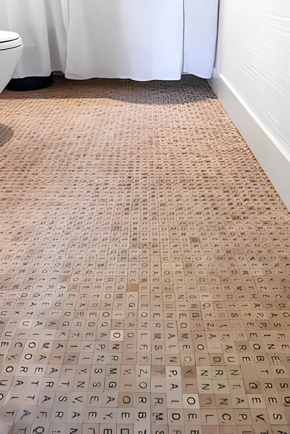 Scrabble Tile Bathroom Floor (1)
