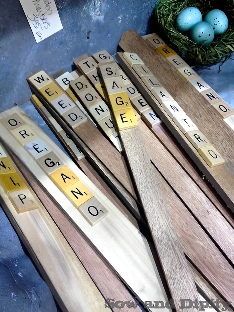 Scrabble Tile Garden Markers (1)