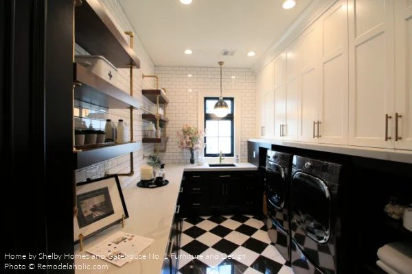 Black and White Laundry Room options