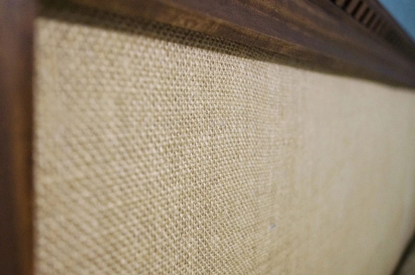 no tools required burlap straightforward headboard, Do Not Disturb This Groove on Bekob