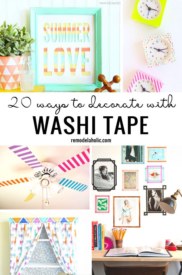 Washi tape is so versatile and comes in so many colors and patterns. It is the well fitted way to customize your home with these 20 Ways To Decorate With Washi Tape via Bekob.com