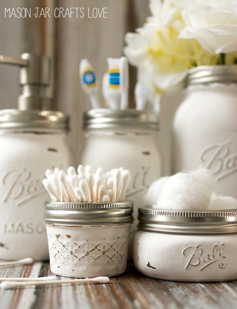 Bathroom Project Mason Jar Crafts Love
