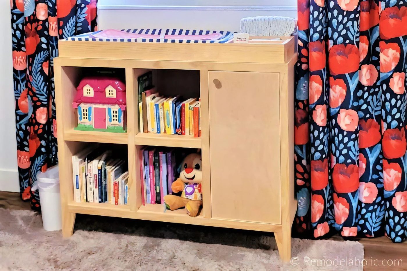 2 Diy Baby Changing Table With Cubbies And Changing Table Topper Organizer Bekob 082603