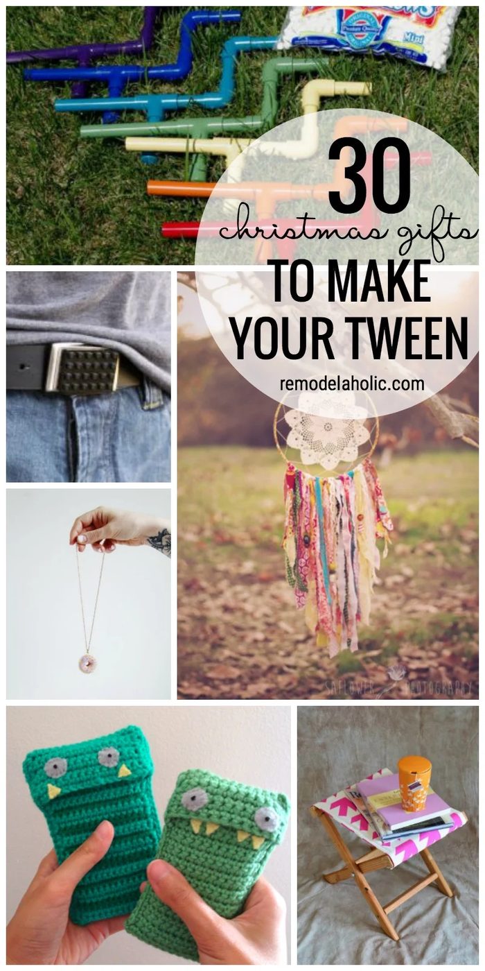 Tweens are sometimes hard to find gifts for. Rather than buy one make one with these 30 Christmas gifts to make your Tween featured on Bekob.com