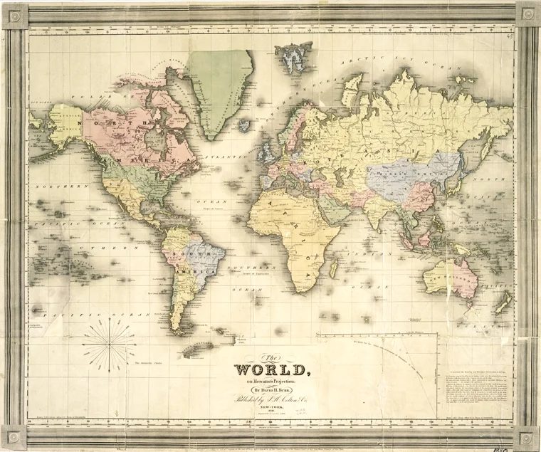 Vintage Maps for wall art via Bekob