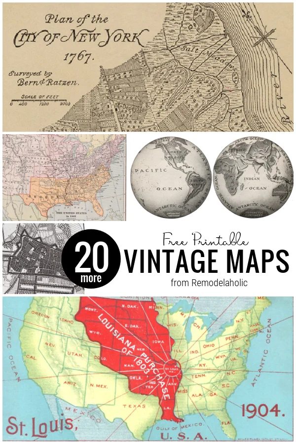 Printable Vintage Maps For Free, A Collection From Bekob