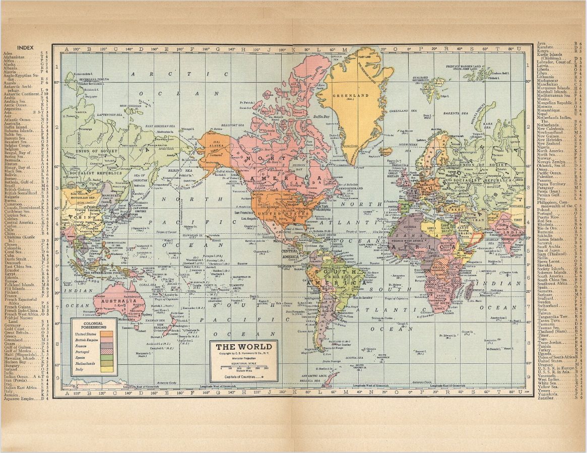Vintage Maps for display in your home, via Bekob