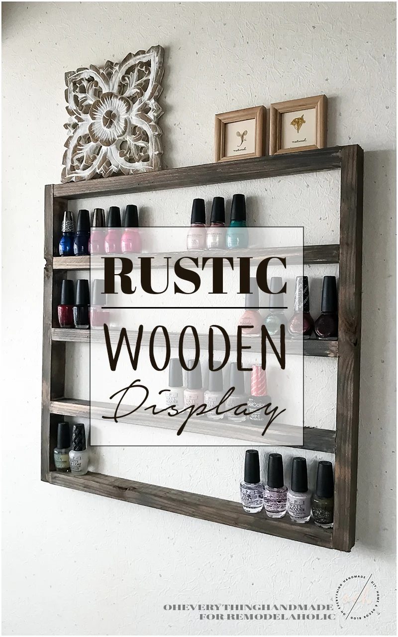 straightforward Handmade Rustic Wooden Display Shelf