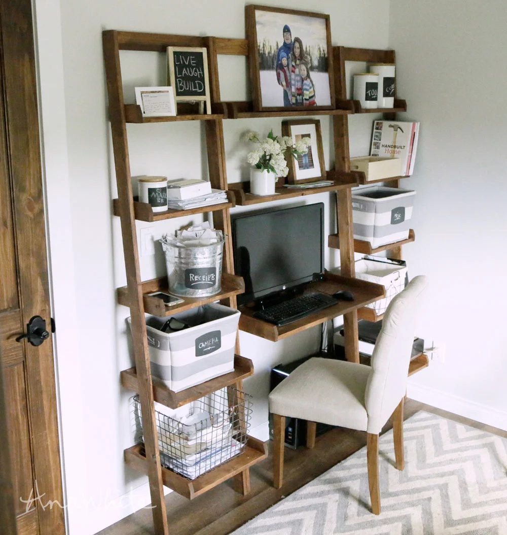 Diy Leaning Desk Bookshelf04 0