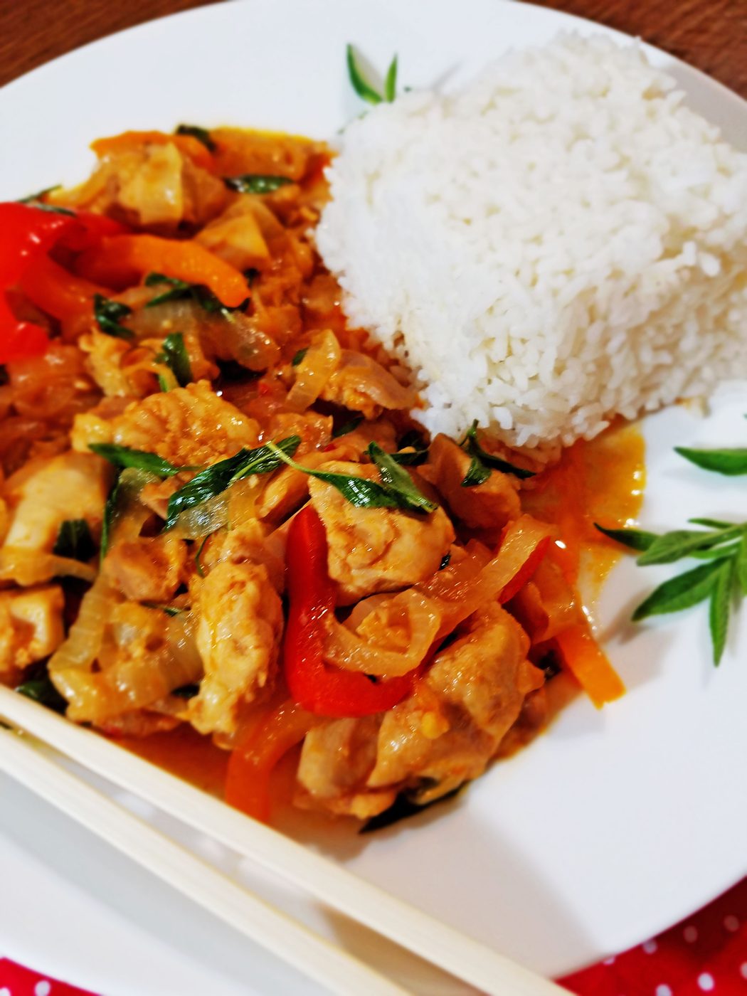 A quick and straightforward dinner recipe that is delicious! One Pot Thai Basil Chicken recipe at Bekob.com