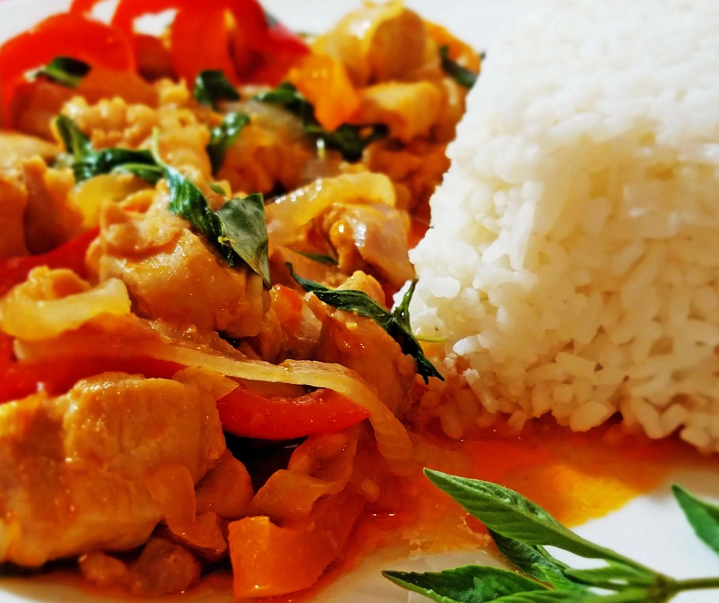 A quick and straightforward dinner recipe that is delicious! One Pot Thai Basil Chicken recipe at Bekob.com