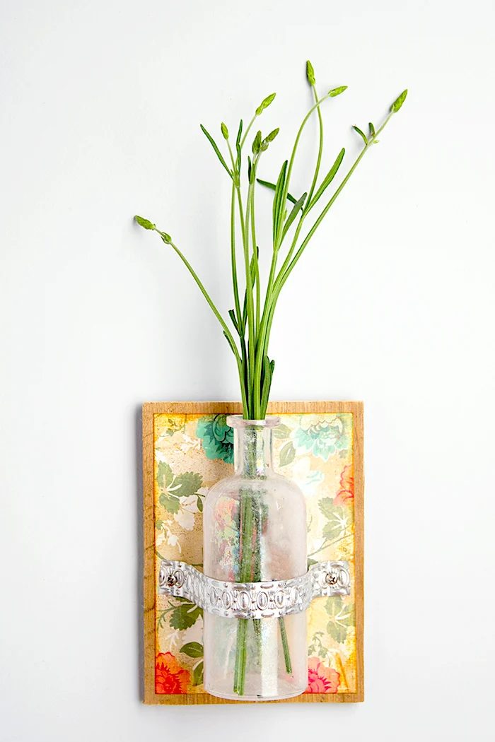 Handmade Flower Vases Mod Podge Rocks