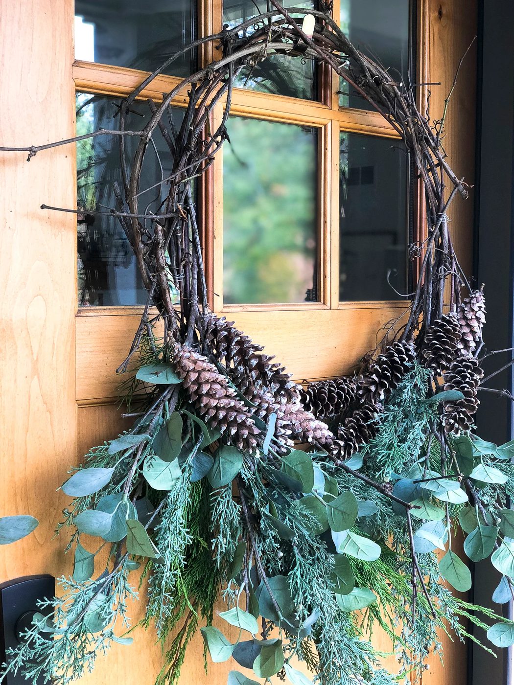 Sarah Grace In My Space Handmade Grapevine Wreath With Cedar Www.graceinmyspace.com